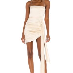 Camila Coelho Cream Satin Mini Dress